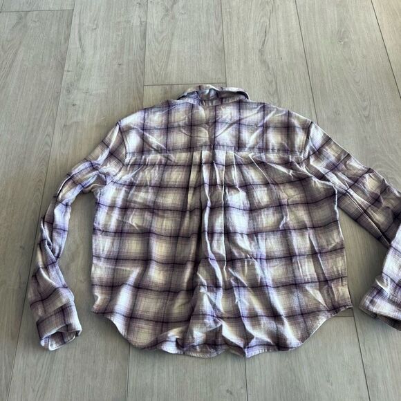 Madewell Flannel Kempton Button-Up Shirt in Linbrook Plaid size M - Picture 2 of 8